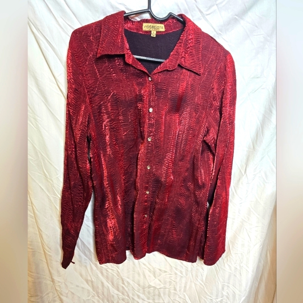 Notations Button Up Blouse